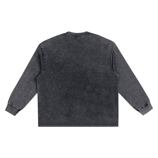 JUNO Snow Washed Frayed Edge T-Shirt