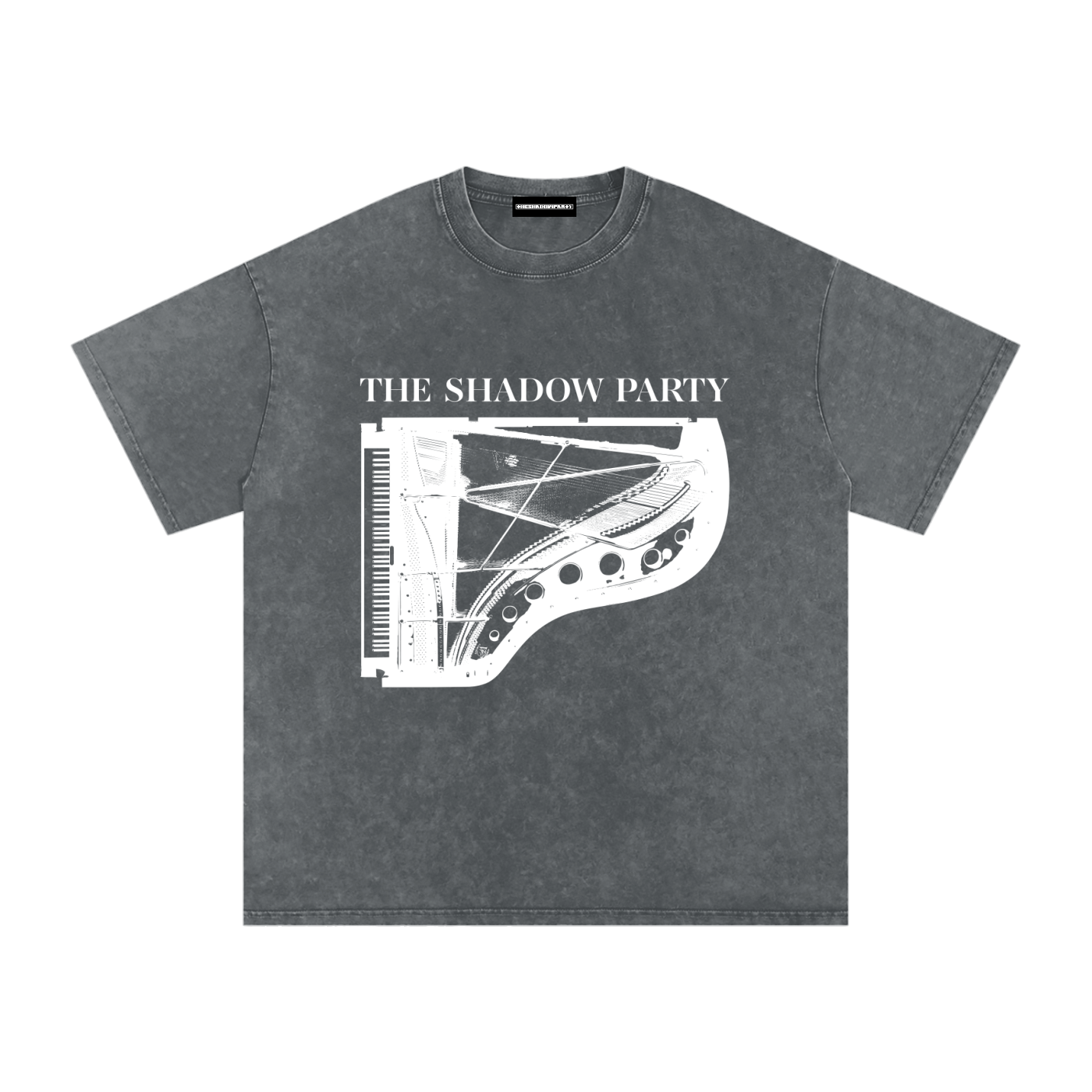 Grand Piano Snow Washed Oversized Cotton T-Shirt