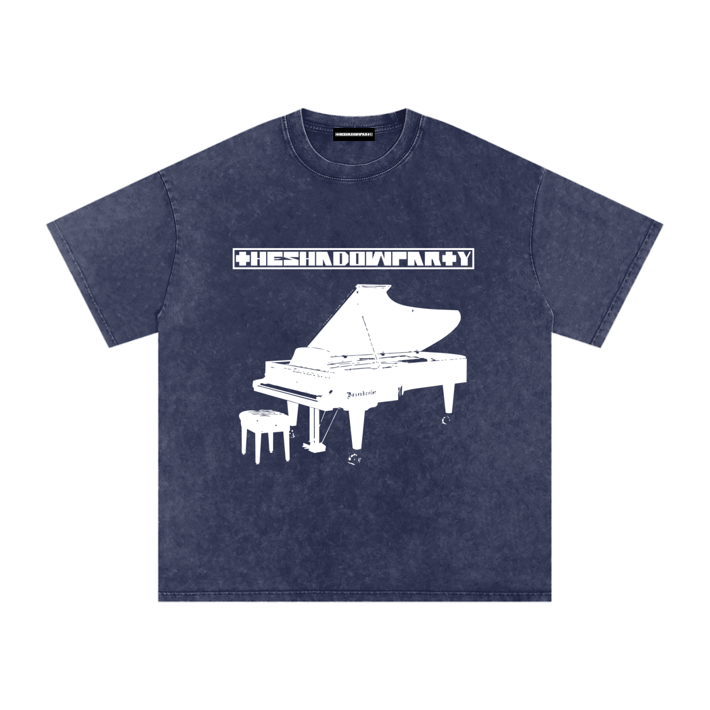 Grand Piano Bogo Snow Washed Oversized Cotton T-Shirt