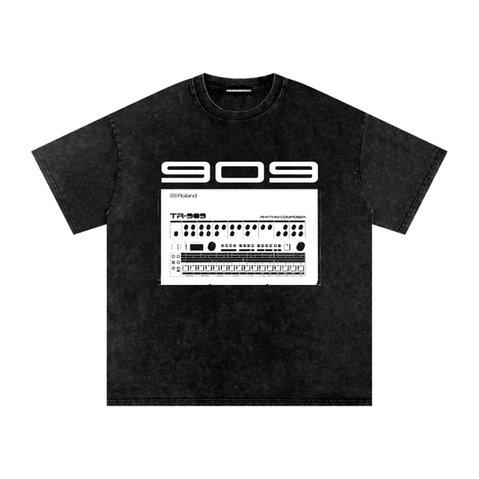 909 Snow Washed Oversized Cotton T-Shirt