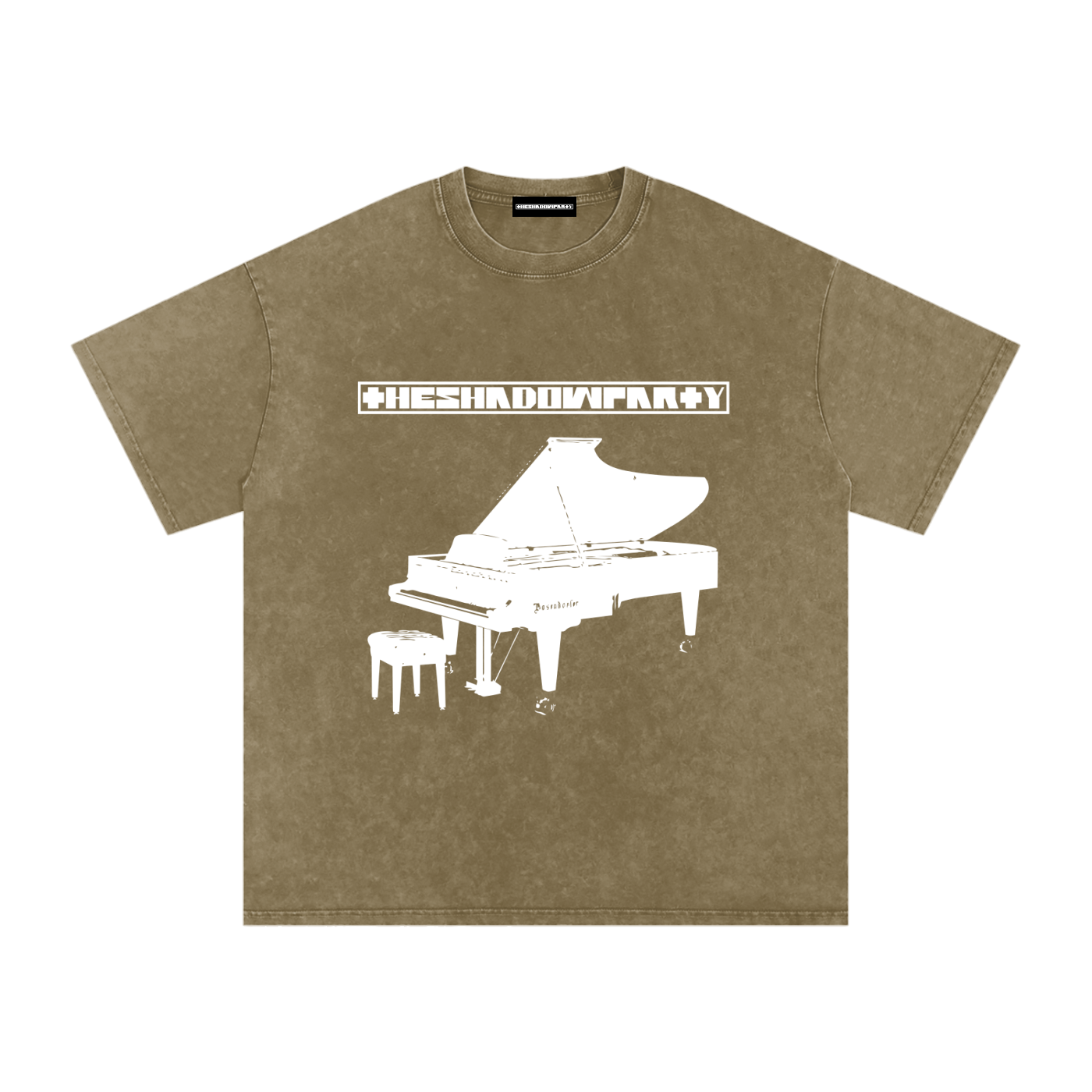 Grand Piano Bogo Snow Washed Oversized Cotton T-Shirt