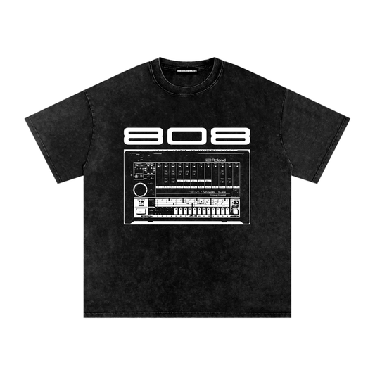 808 Snow Washed Oversized Cotton T-Shirt
