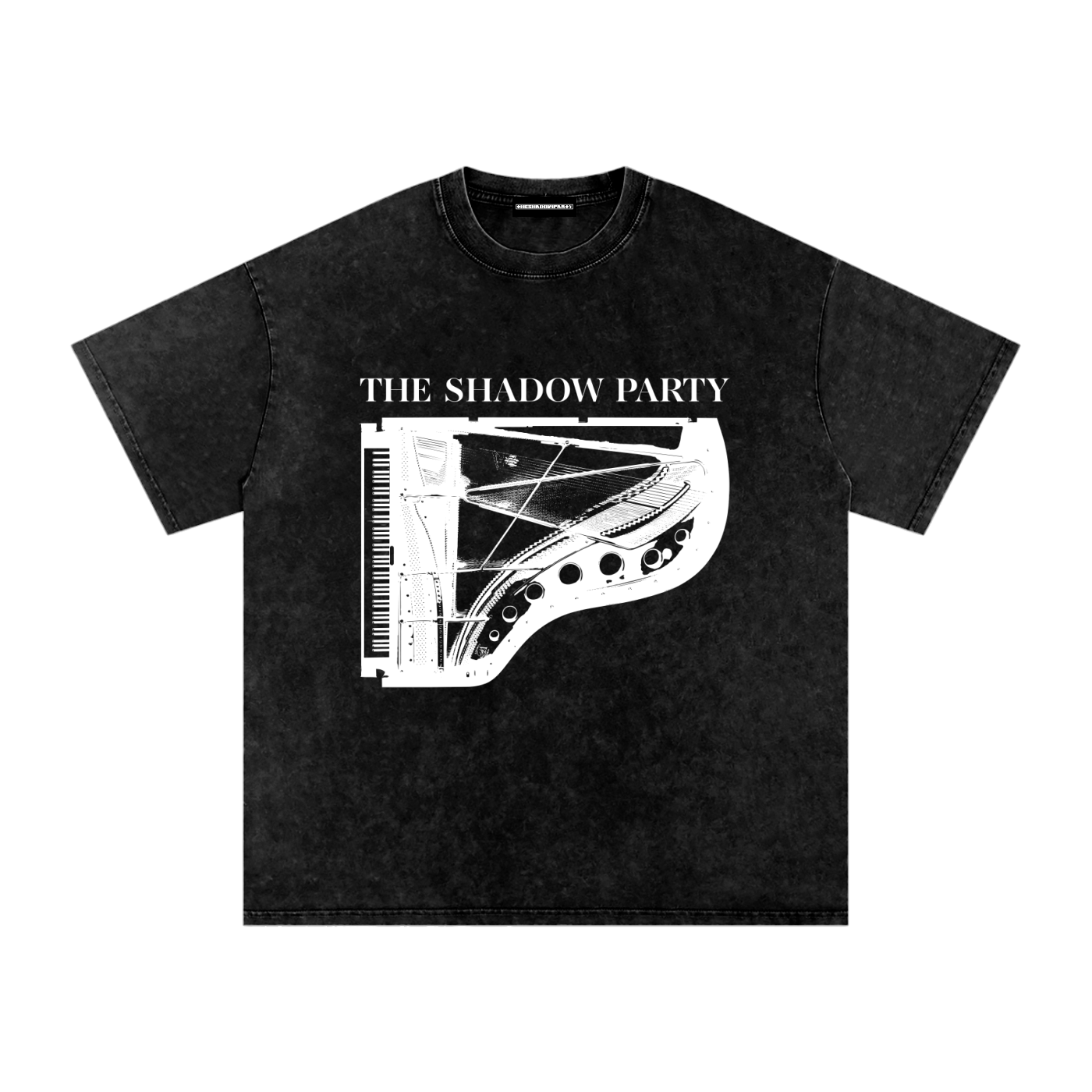 Grand Piano Snow Washed Oversized Cotton T-Shirt