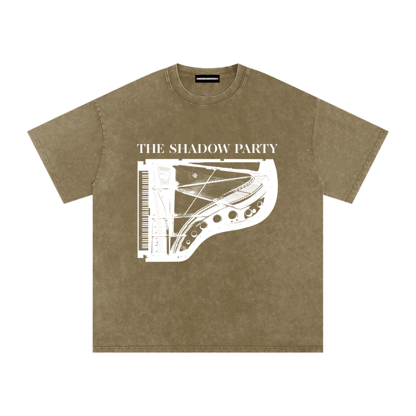 Grand Piano Snow Washed Oversized Cotton T-Shirt