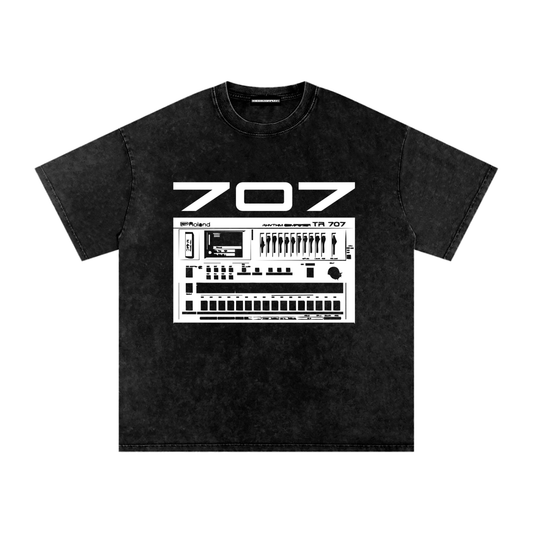 707 Snow Washed Oversized Cotton T-Shirt