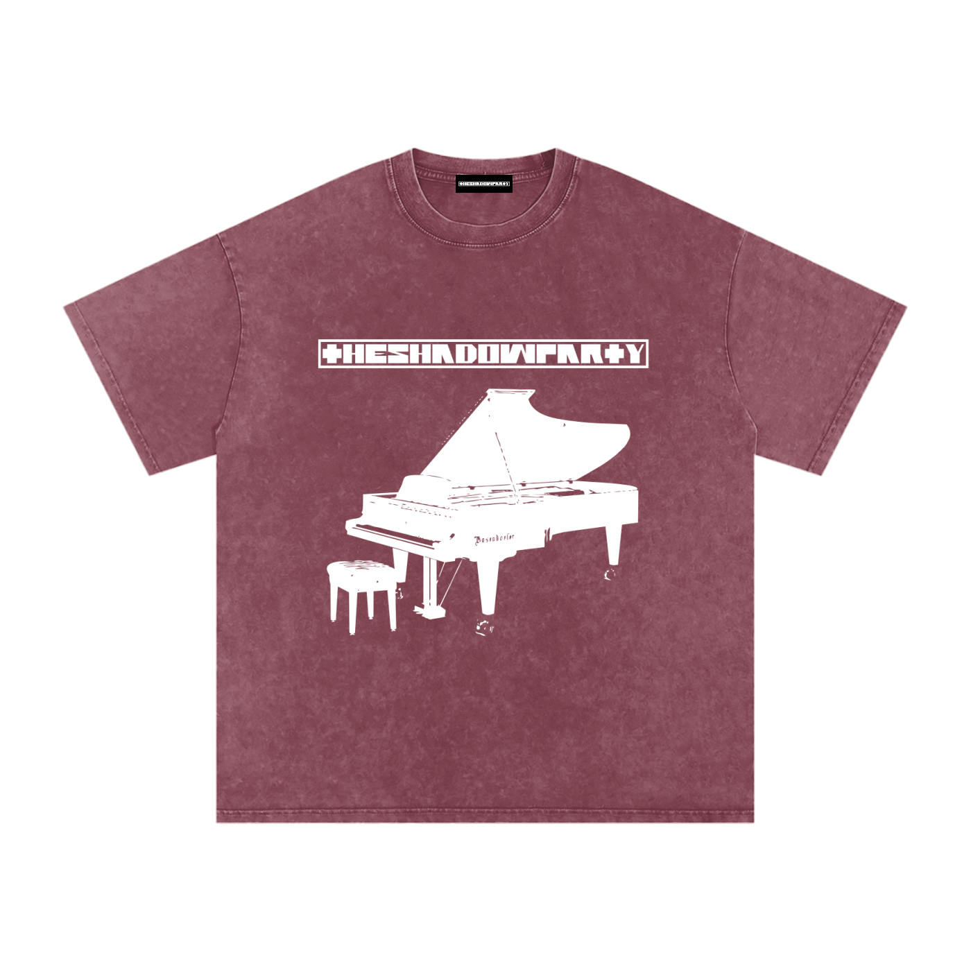 Grand Piano Bogo Snow Washed Oversized Cotton T-Shirt