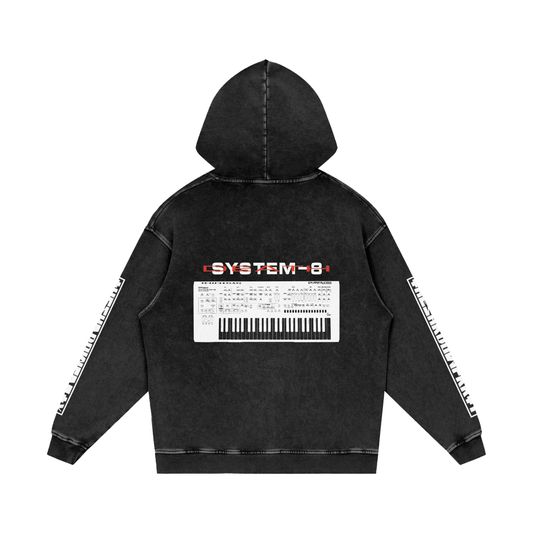 Snow Washed Loose Cotton Hoodie