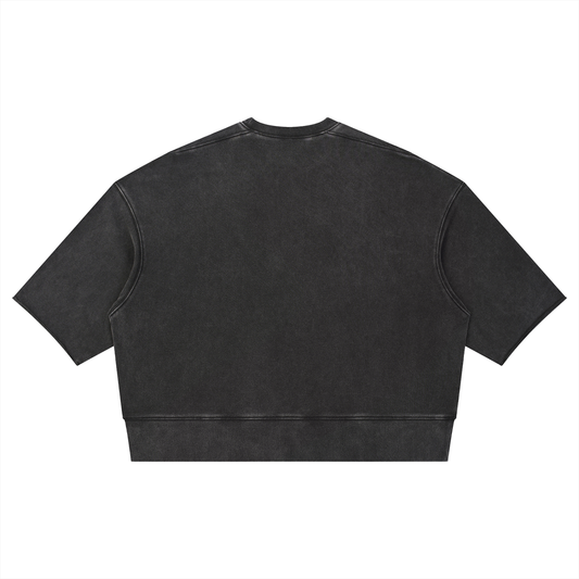 Unisex Mineral Wash Boxy Raw Edge T-Shirt