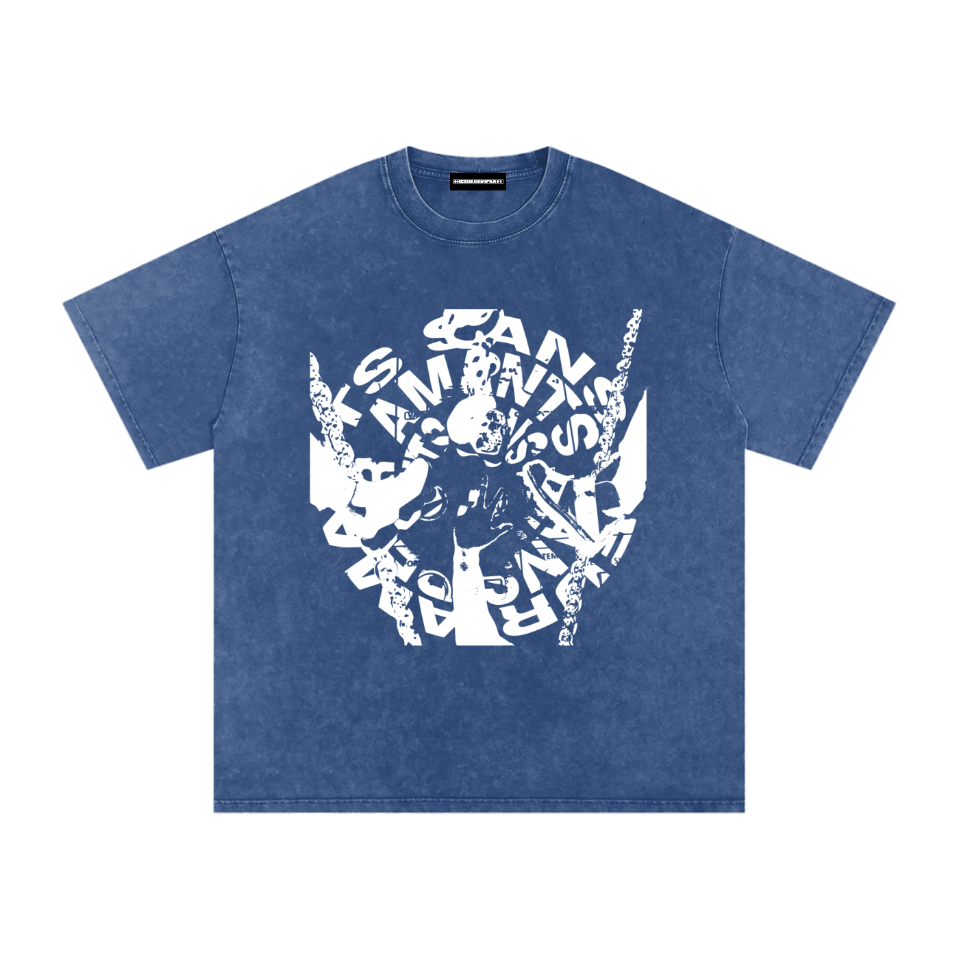 Amants Sans Peur Snow Washed Oversized Cotton T-Shirt
