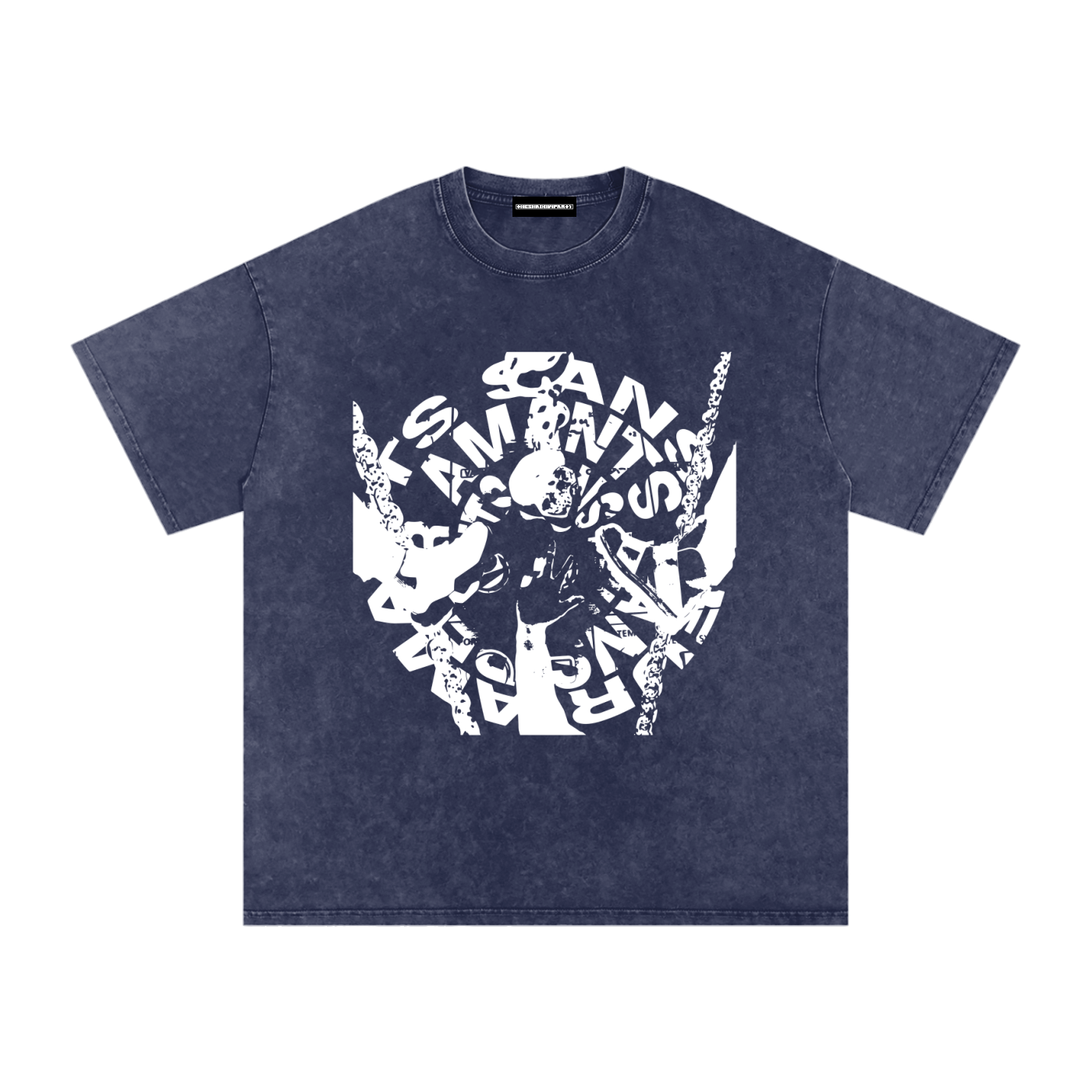 Amants Sans Peur Snow Washed Oversized Cotton T-Shirt
