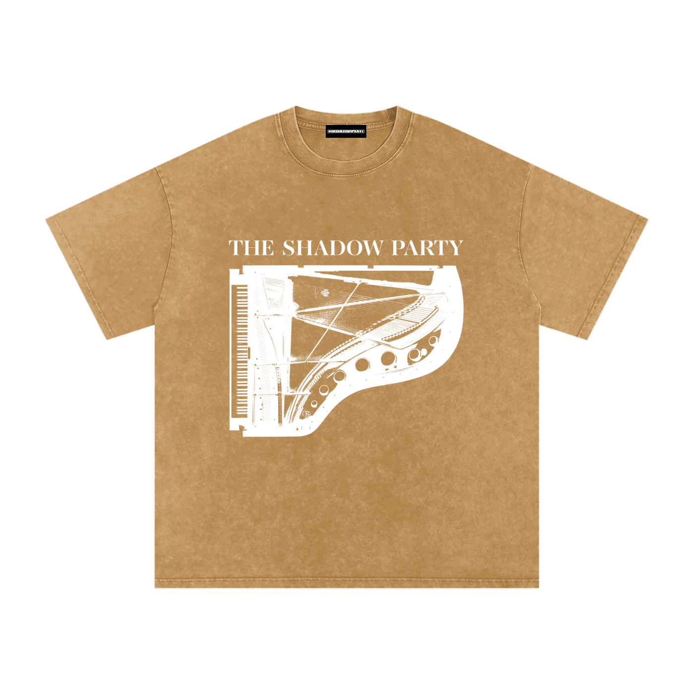 Grand Piano Snow Washed Oversized Cotton T-Shirt