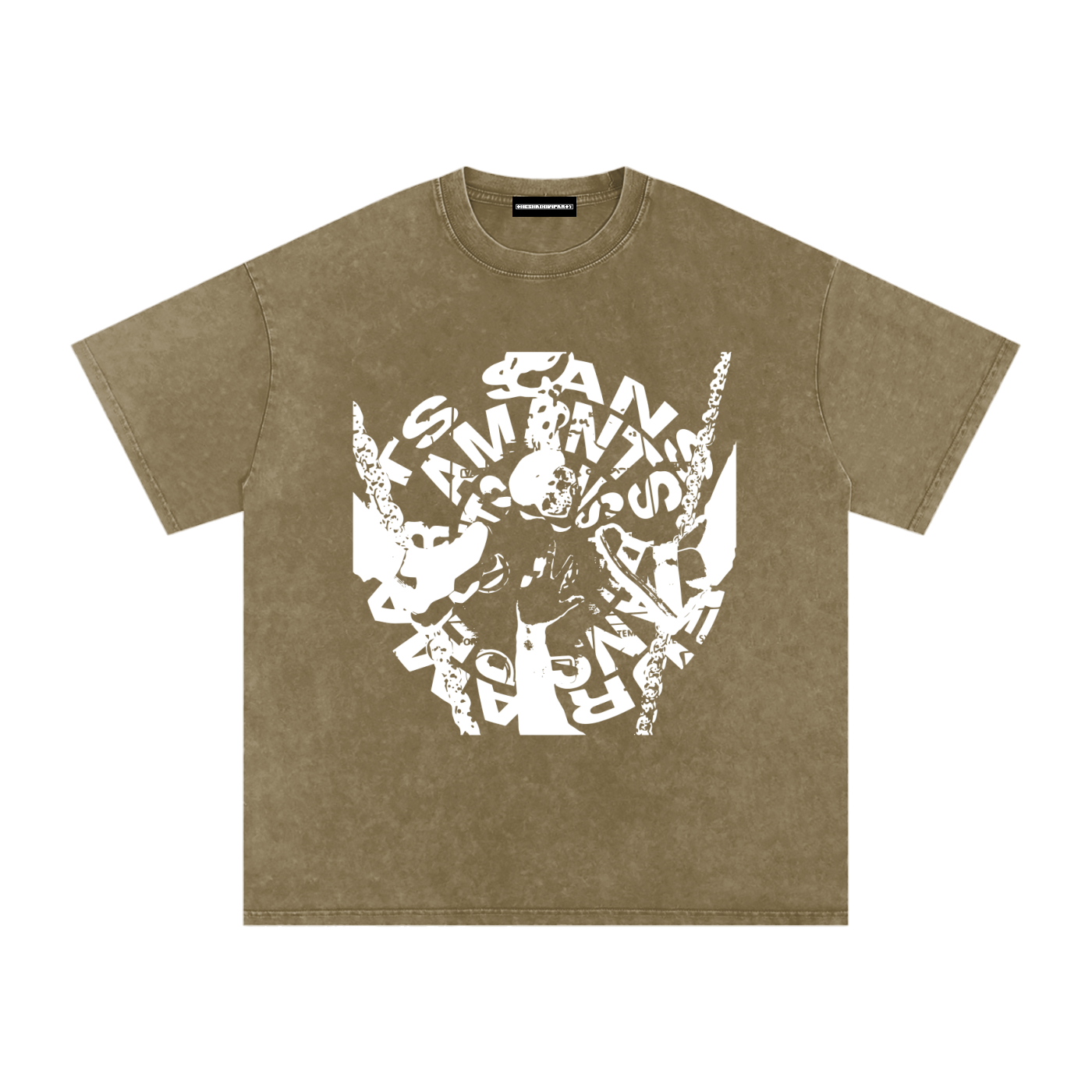 Amants Sans Peur Snow Washed Oversized Cotton T-Shirt