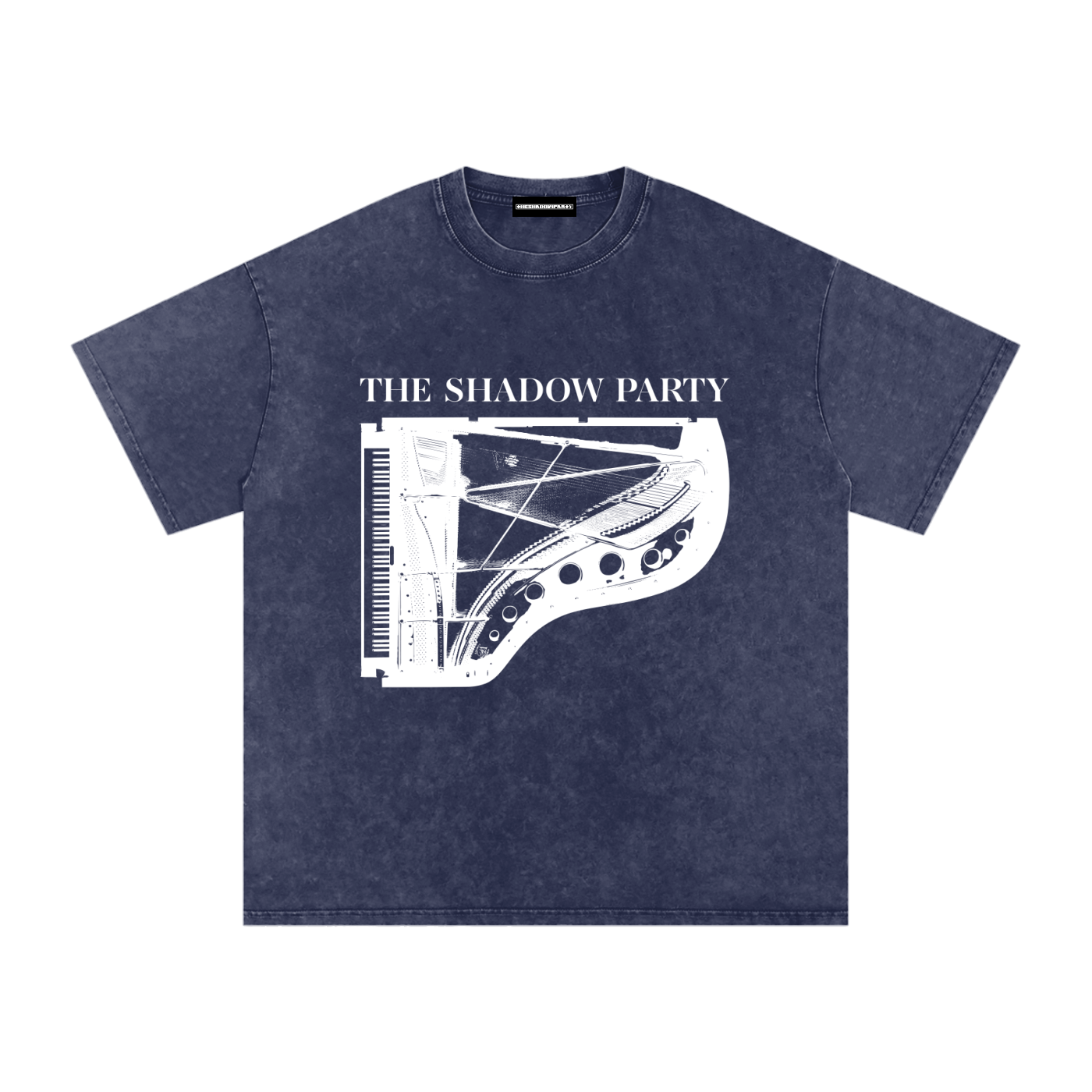 Grand Piano Snow Washed Oversized Cotton T-Shirt