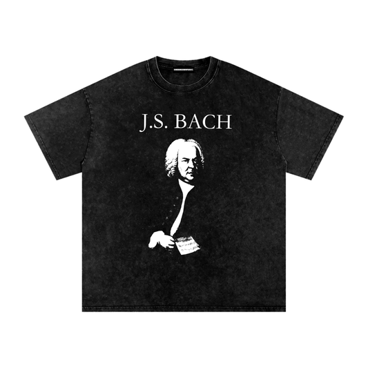 Bach Snow Washed Oversized Cotton T-Shirt